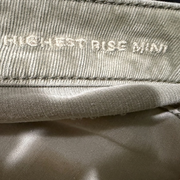 American Eagle Outfitters Olive/Grey Corduroy Highest Rise Mini Skirt - Picture 7 of 7